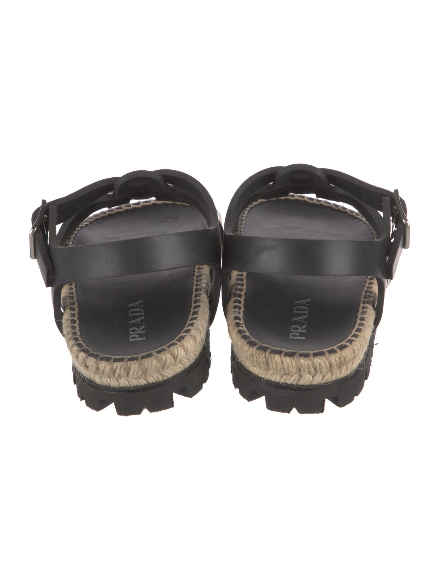 Prada Rubber Slingback Sandals